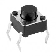 Image of Push Button Switch PCB 6x6 mm, H:9.5 mm, 4P (ON)-OFF, 50mA/12VDC